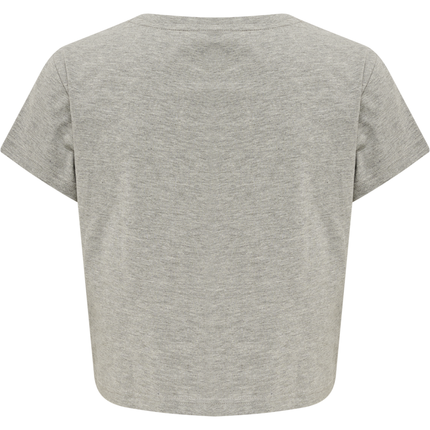 hmlLEGACY WOMAN CROPPED T-SHIRT, GREY MELANGE, packshot