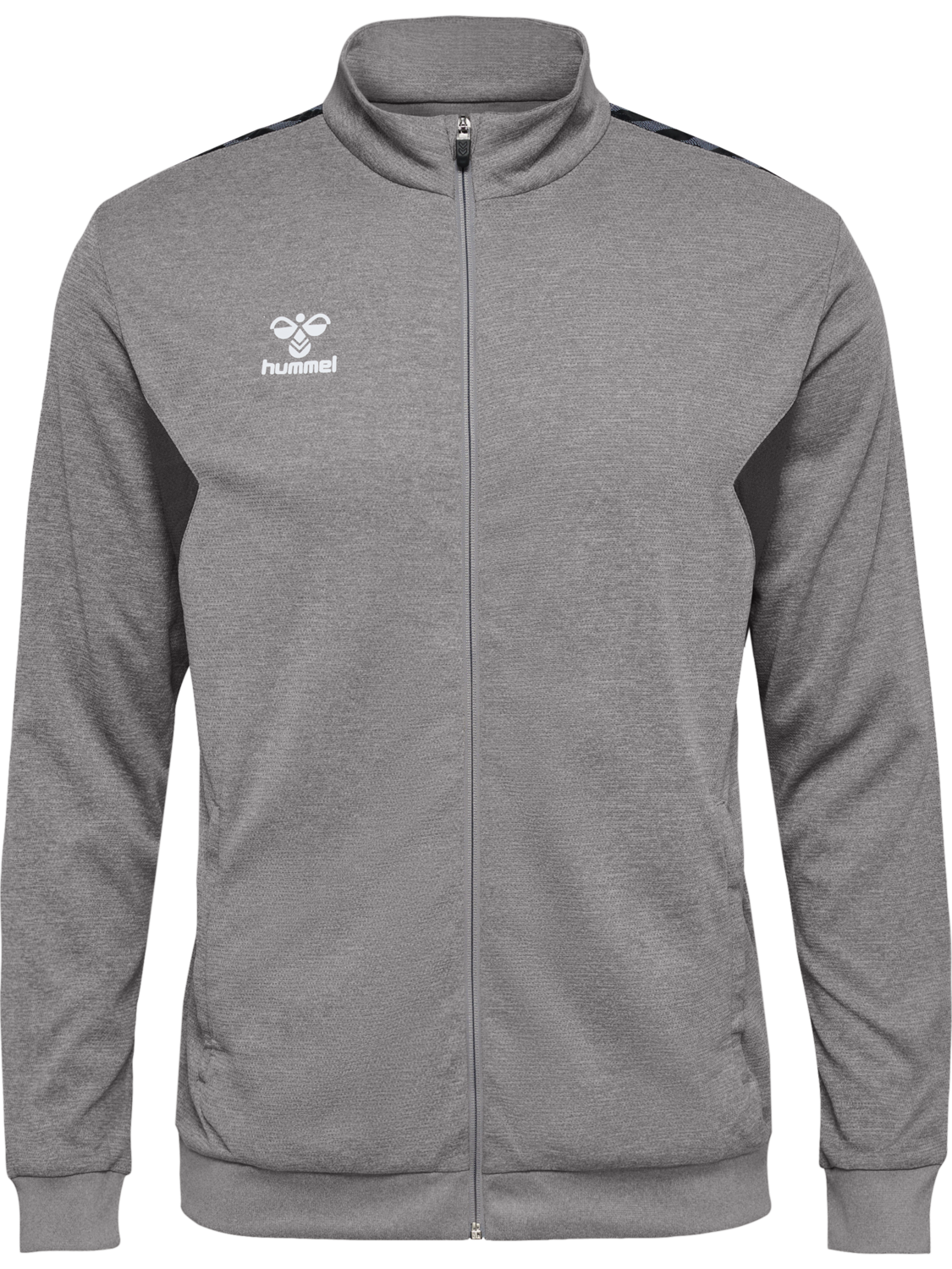 hmlAUTHENTIC PL ZIP JACKET, GREY MELANGE, packshot