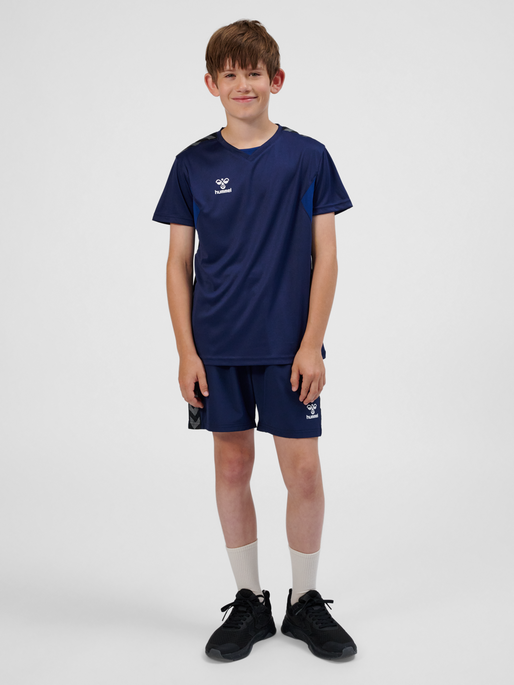 hmlAUTHENTIC PL JERSEY S/S KIDS, MARINE, model