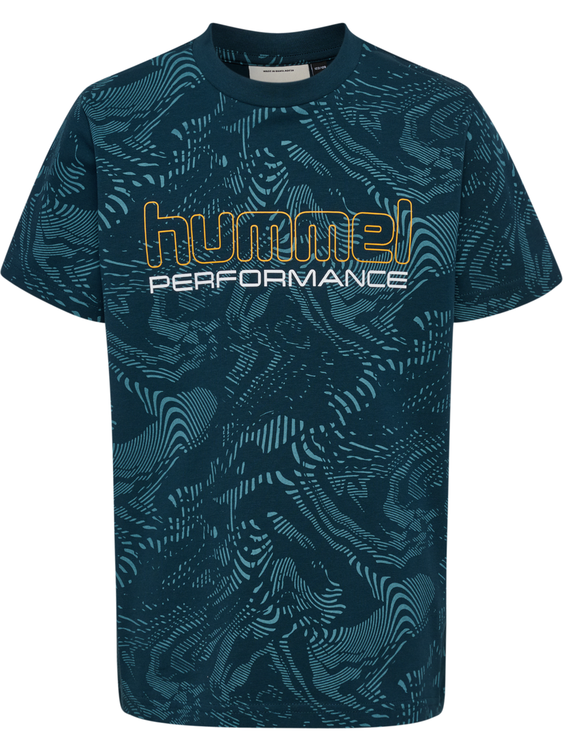 hmlJR AOP LOGO T-SHIRT, REFLECTING POND, packshot