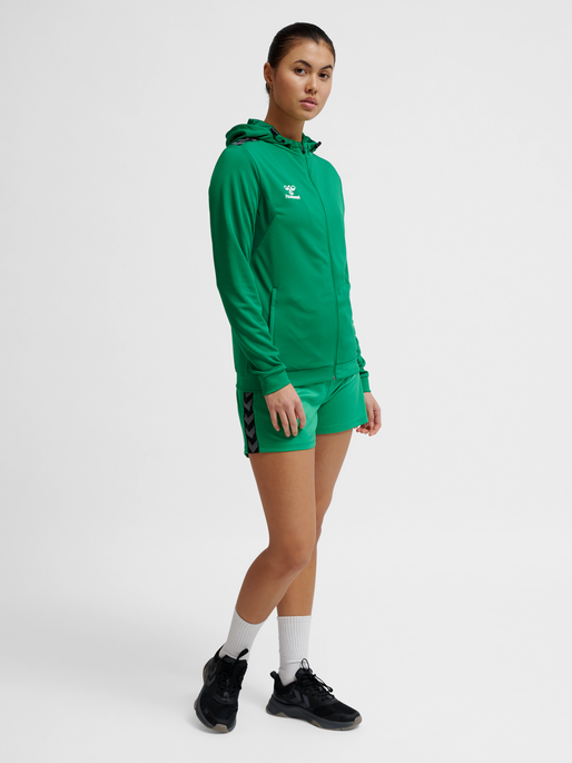 hmlAUTHENTIC PL ZIP HOODIE WOMAN, JELLY BEAN, model