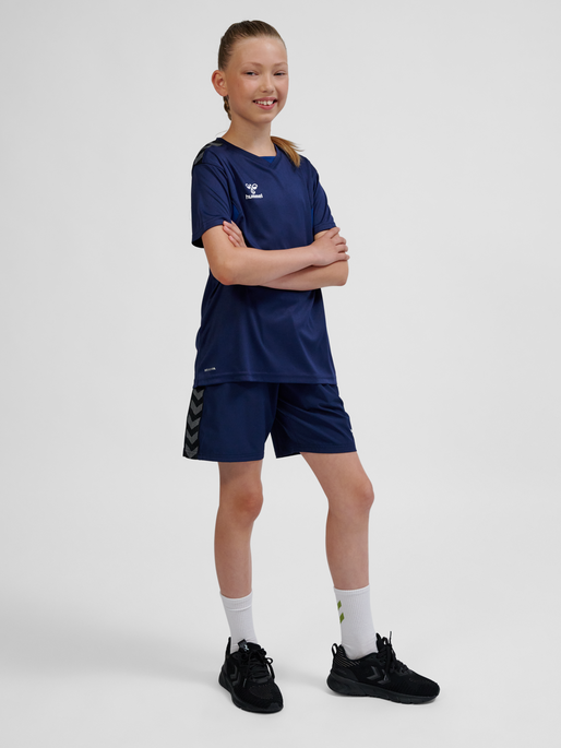 hmlAUTHENTIC PL JERSEY S/S KIDS, MARINE, model