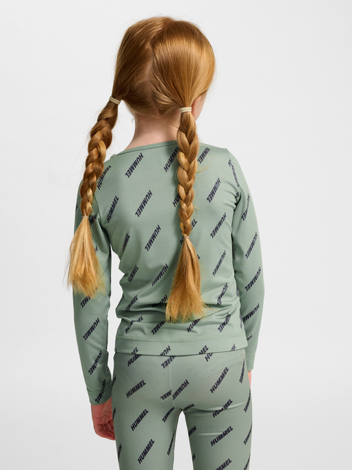 hmlSILJE TOP L/S, ICEBERG GREEN, model