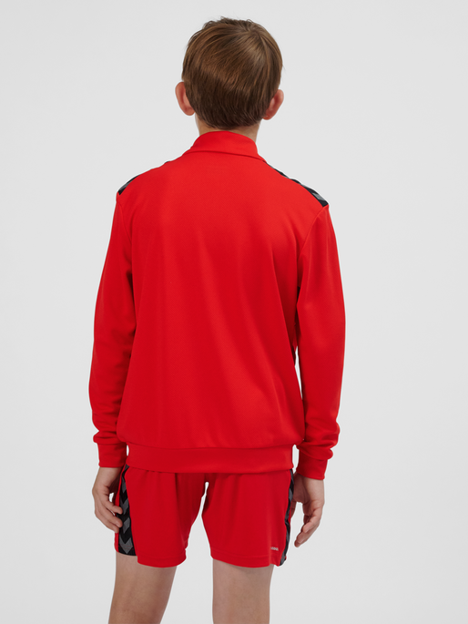 hmlAUTHENTIC PL ZIP JACKET KIDS, TRUE RED, model
