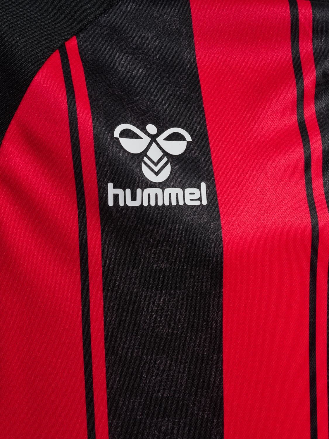 hmlMATCH STRIPED JERSEY S/S KIDS, TRUE RED/BLACK, packshot