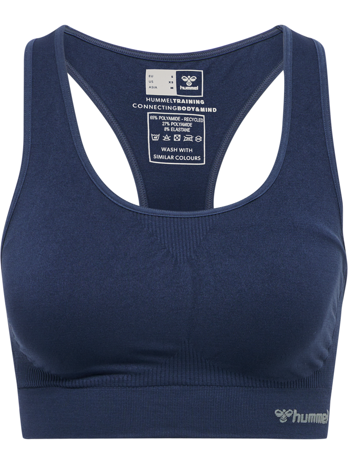 hmlTIF SEAMLESS SPORTS TOP, BLACK IRIS, packshot