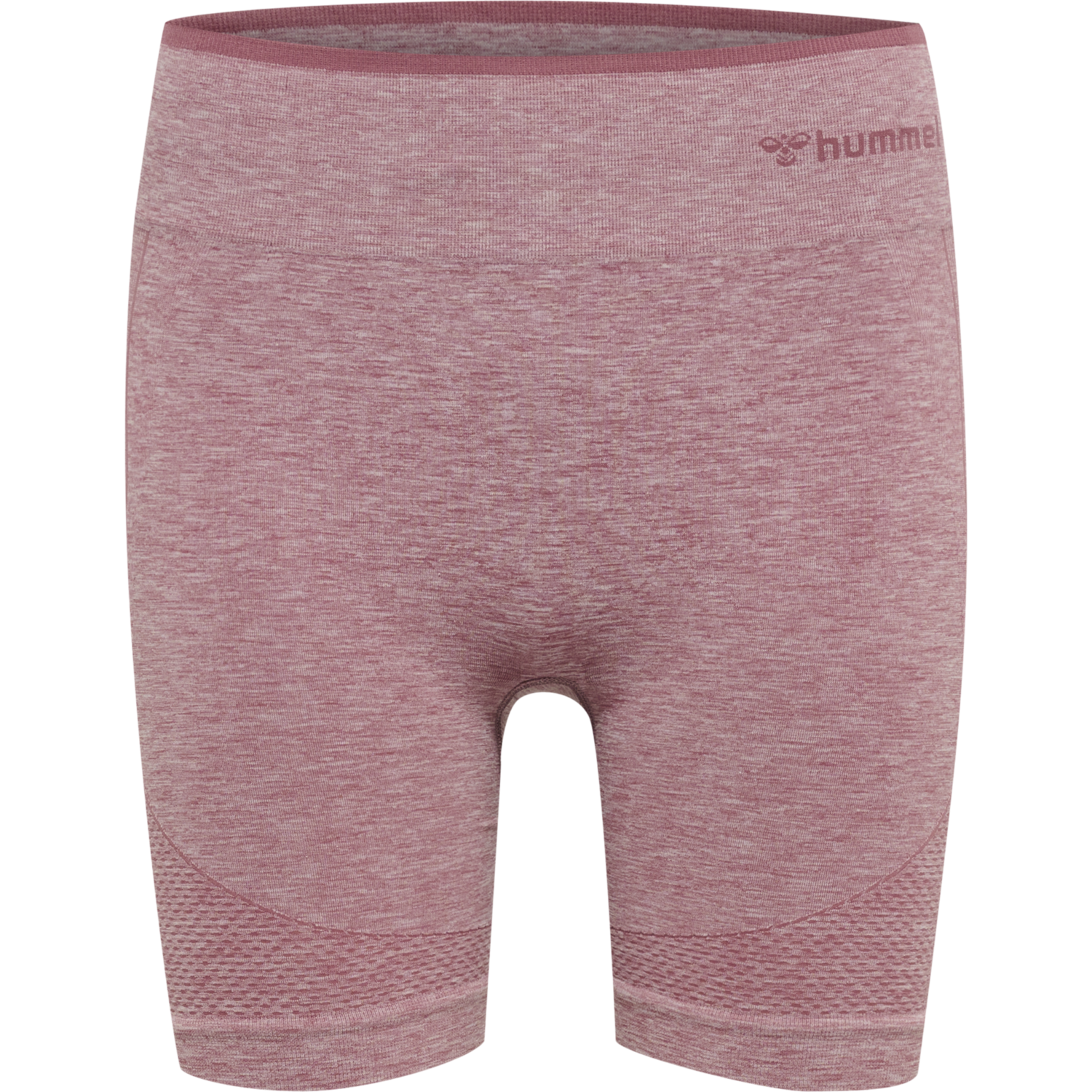 hmlMT UNA SEAMLESS MID WAIST SHORTS, DUSKY ORCHID MELANGE, packshot