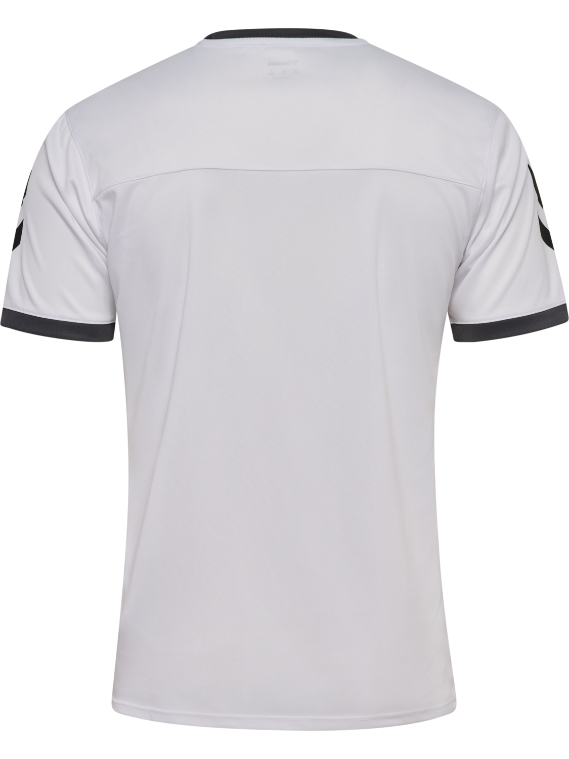 hmlBLAZE CLUB 26 POLY TEE, WHITE/ASPHALT, packshot