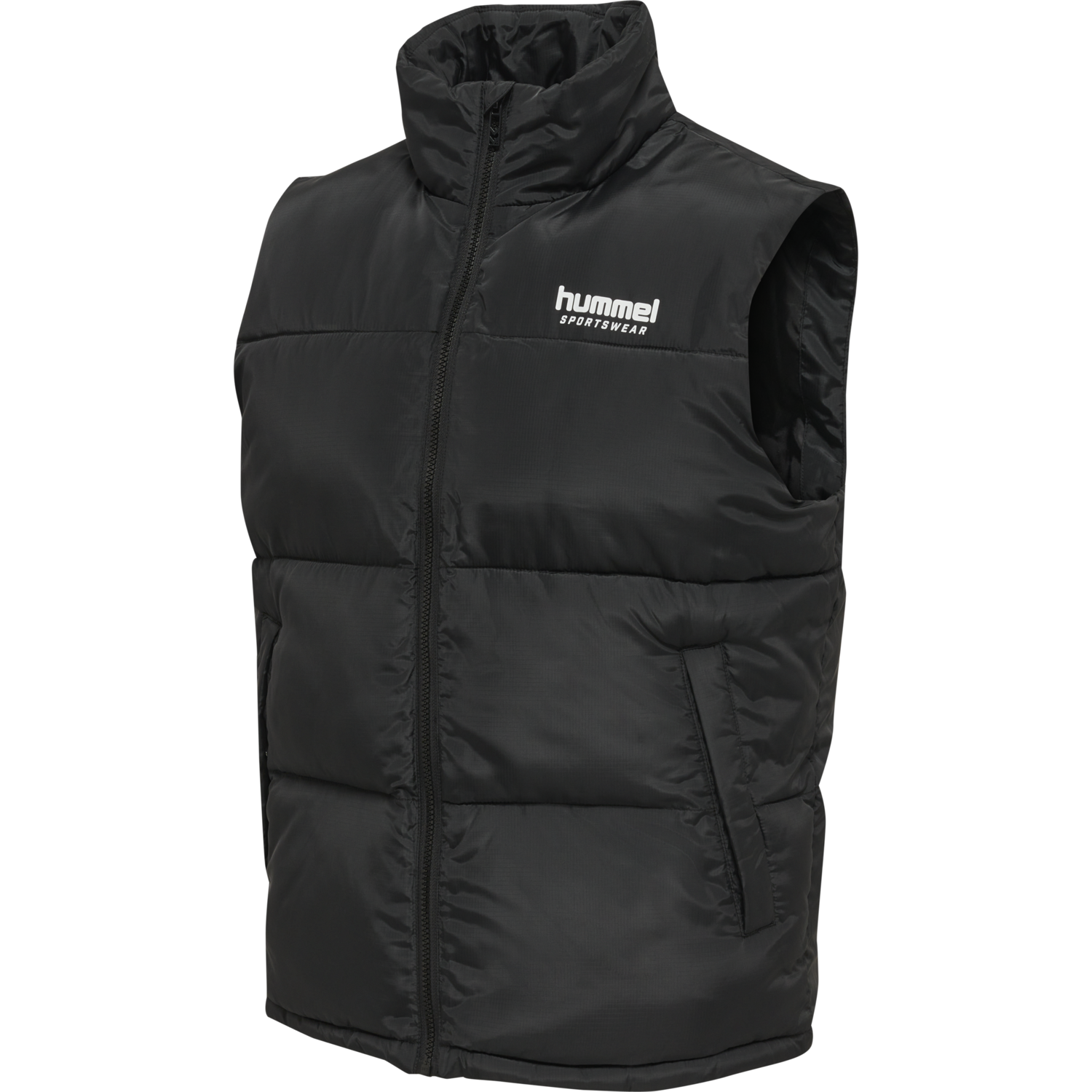 hmlLGC NICKY PUFF WAISTCOAT, BLACK, packshot