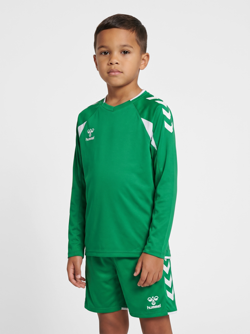 hmlCORE 2.0 JERSEY L/S KIDS, JELLY BEAN/WHITE, model