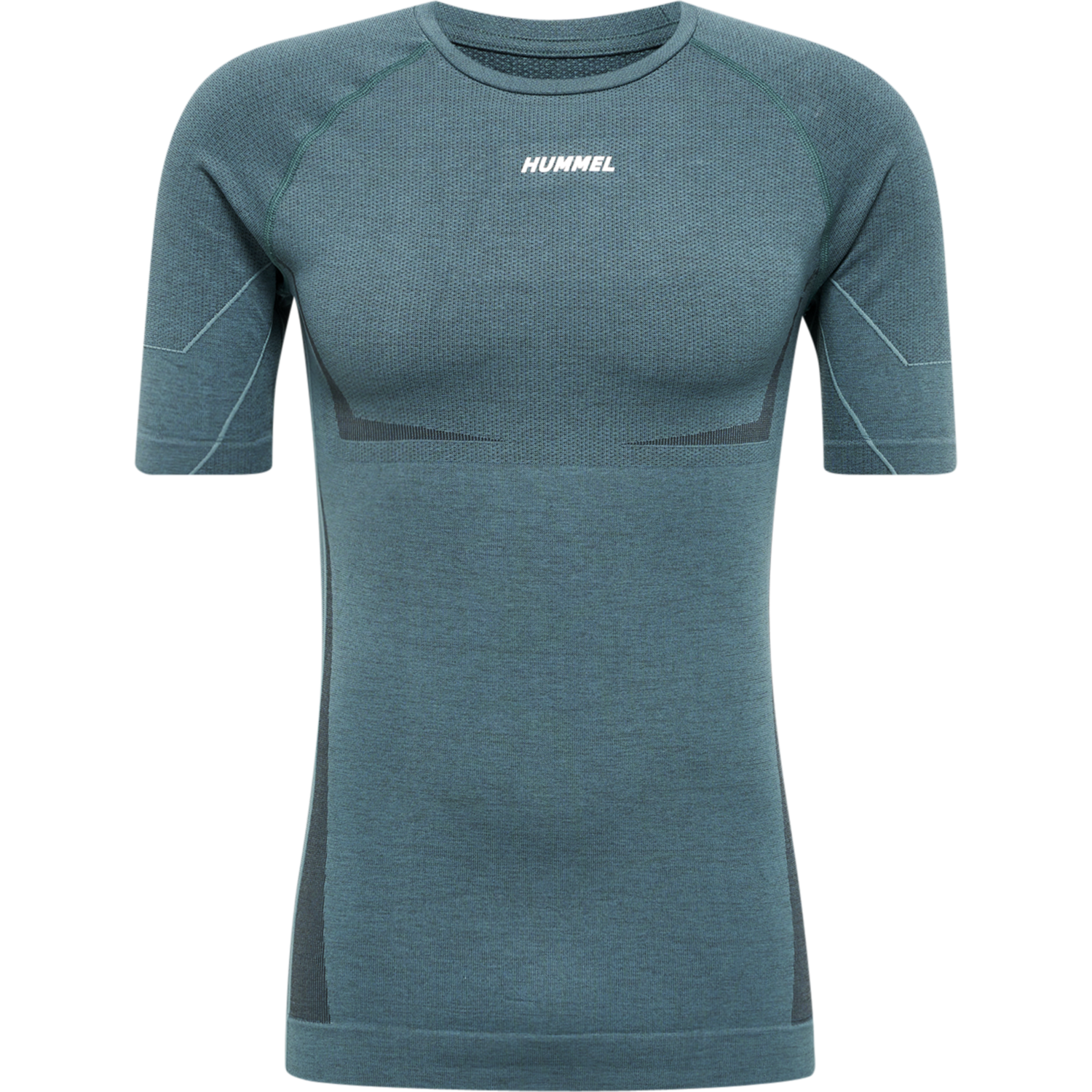 hmlTE MIKE SEAMLESS T-SHIRT, NORTH ATLANTIC/ASPHALT MELANGE, packshot