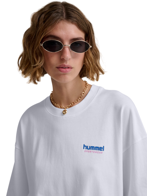 hmlLOOSE T-SHIRT S/S SW STADIUM, WHITE, model
