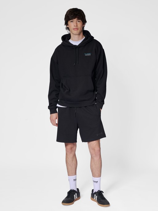 hmlLOOSE HOODIE SPORTSWEAR, BLACK, model