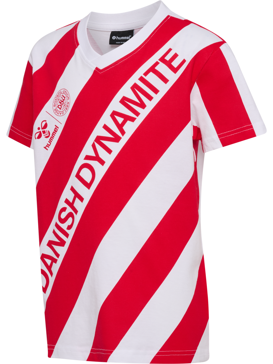 DBU 26 FAN DYNAMITE TEE SS KIDS, WHITE/TANGO RED, packshot