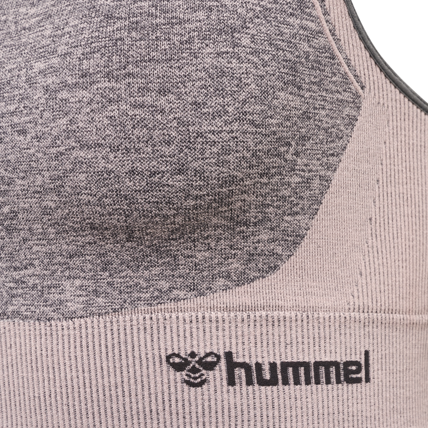 hmlKARINA SEAMLESS SPORTS TOP, QUIET SHADE/WOODROSE MELANGE, packshot