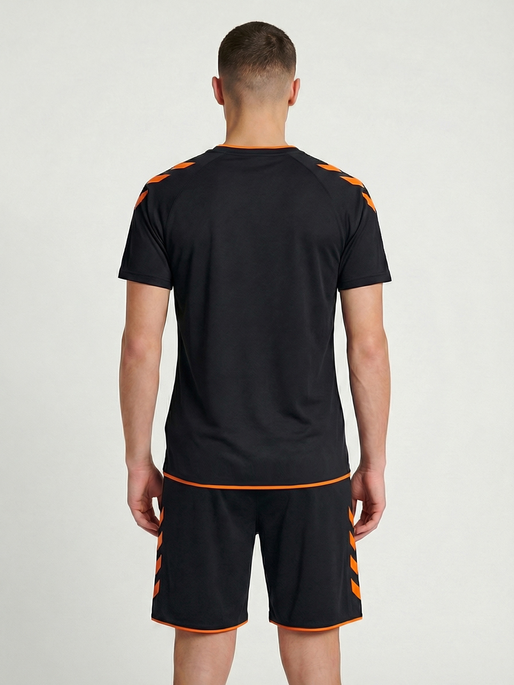 hmlCORE 2.0 JERSEY S/S, BLACK/ORANGE TIGER, model