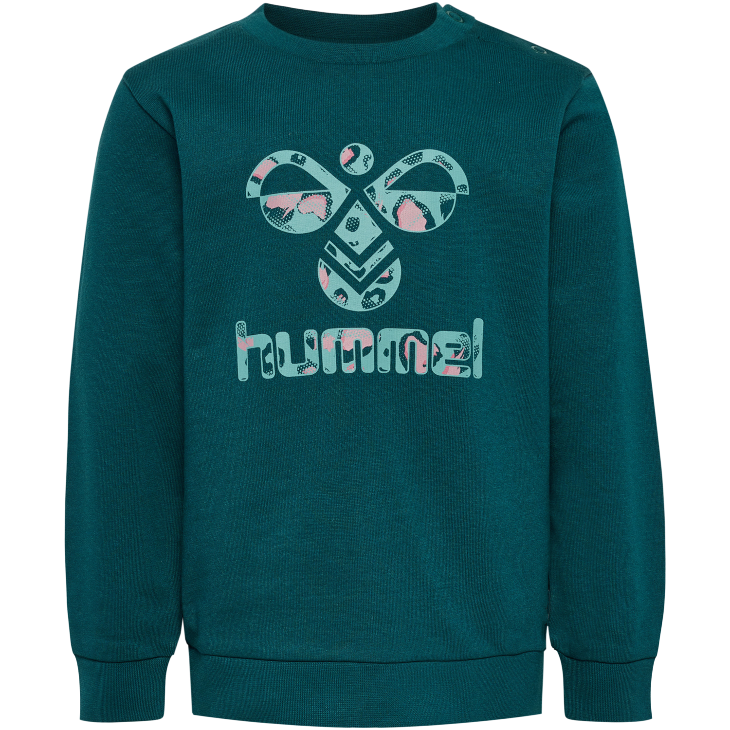hmlLIME SWEATSHIRT, DEEP TEAL, packshot