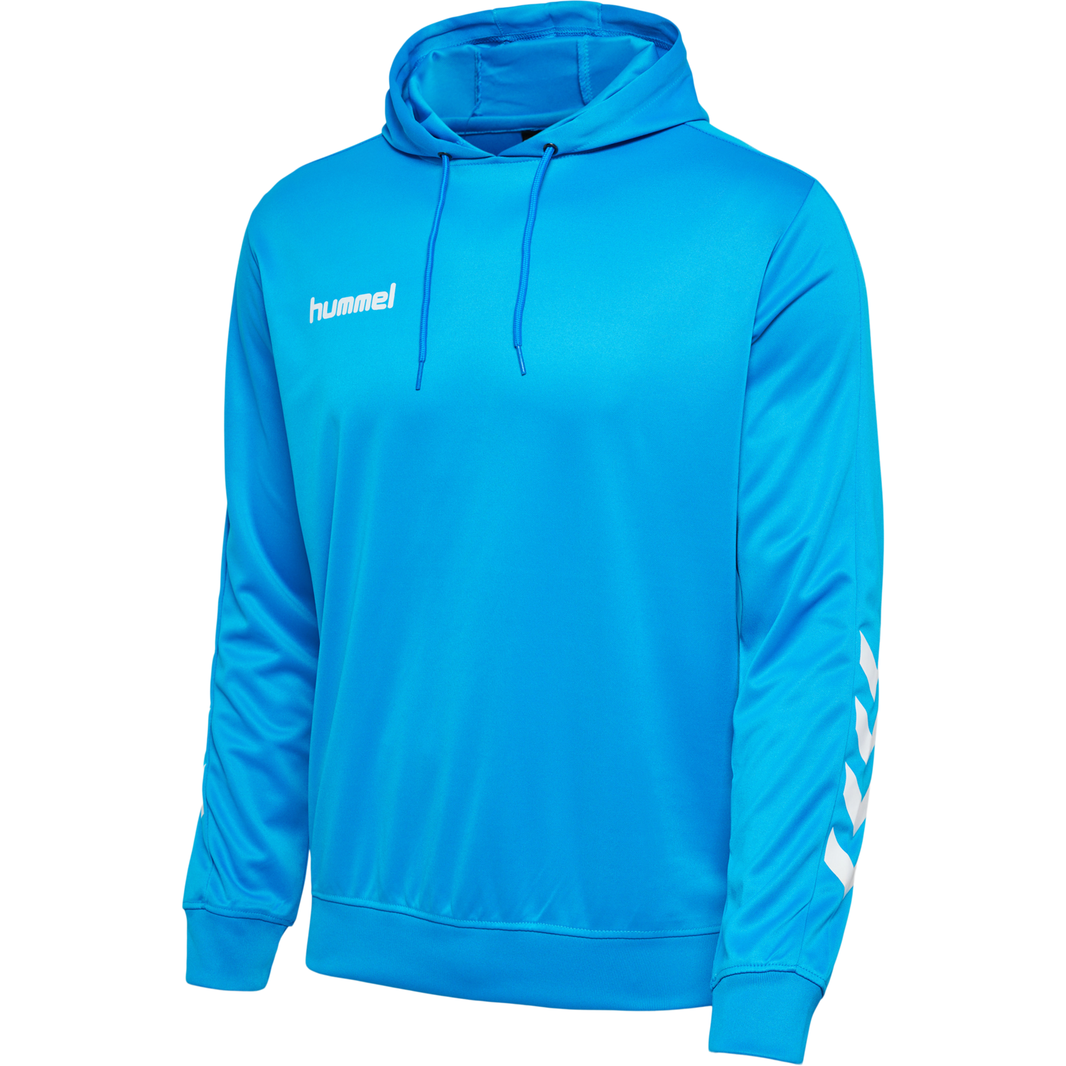 hmlPROMO POLY HOODIE, DIVA BLUE, packshot