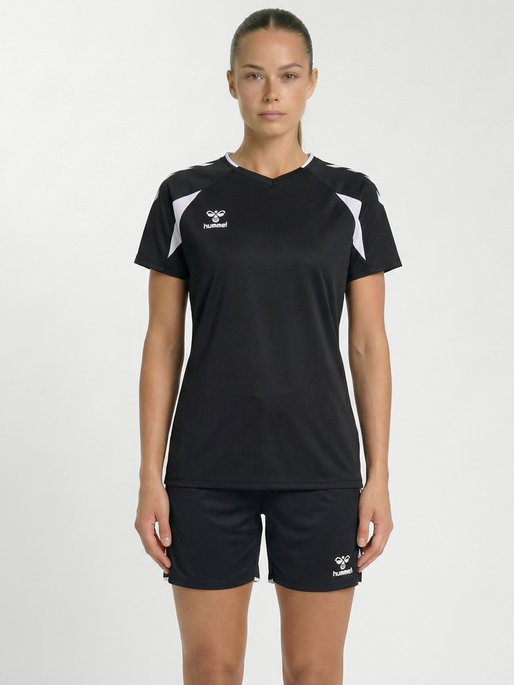 hmlCORE 2.0 JERSEY S/S WOMAN, BLACK/WHITE, model