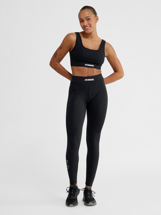 hmlELEMENTAL COTTON SPORTS TOP, BLACK, model