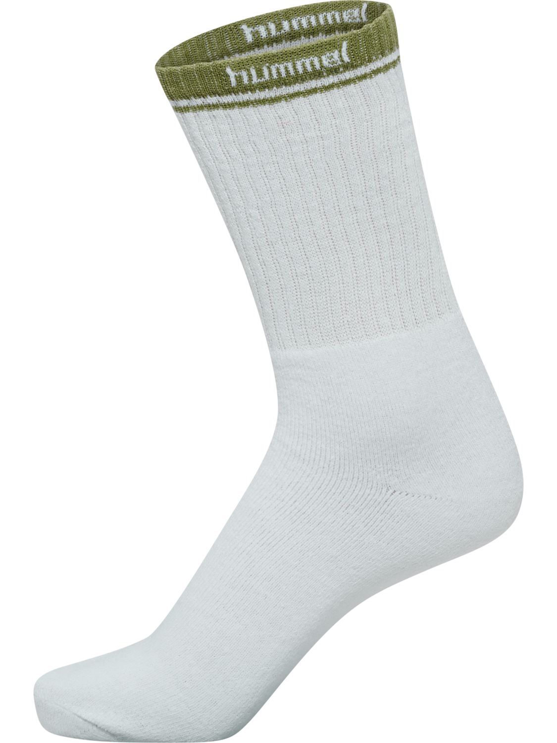 hml4 PACK HUMMEL STRIPE CREW SOCK, PALE WHITE/GREEN/PINK/BROWN, packshot