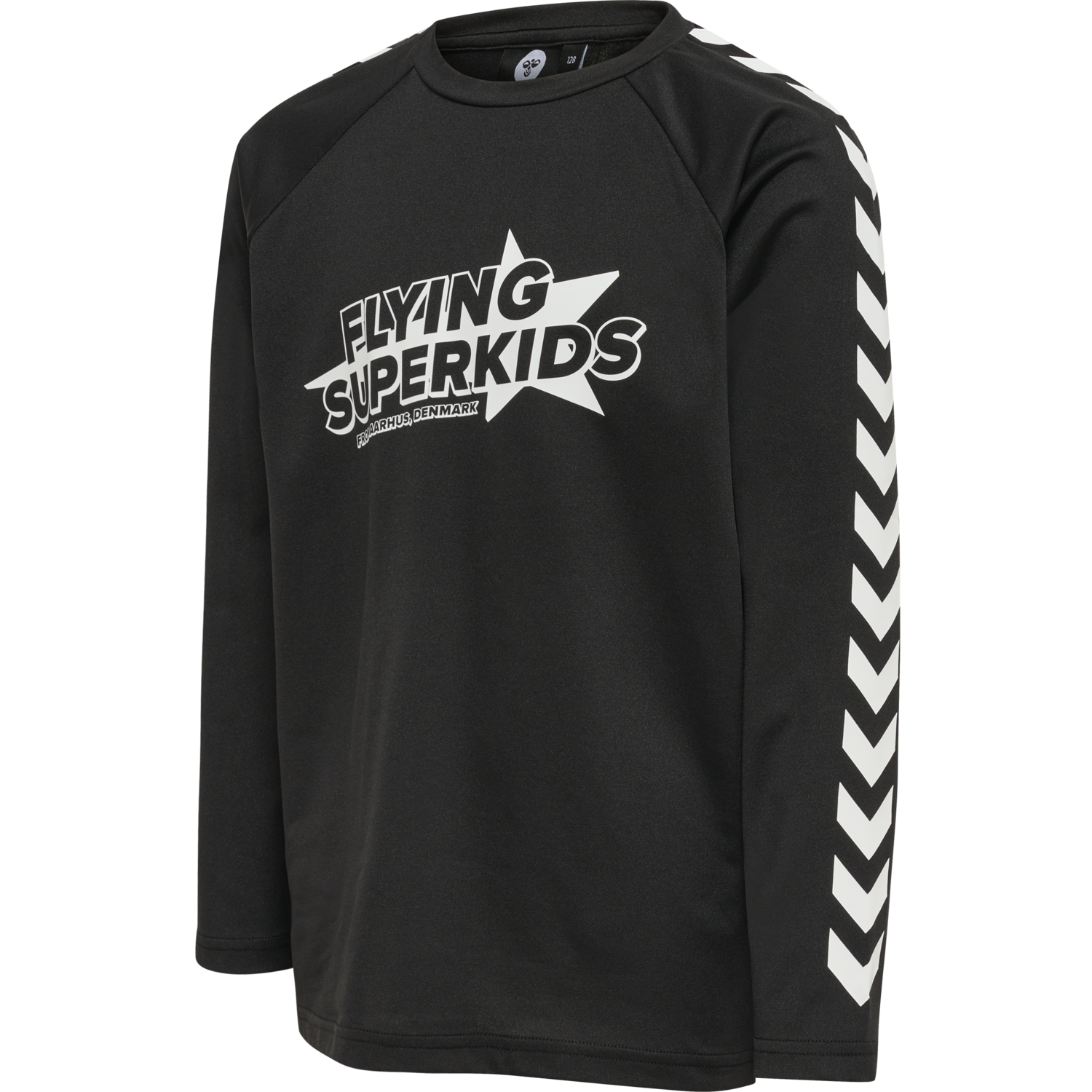 hmlFLYING CHAMPION T-SHIRT L/S, BLACK, packshot