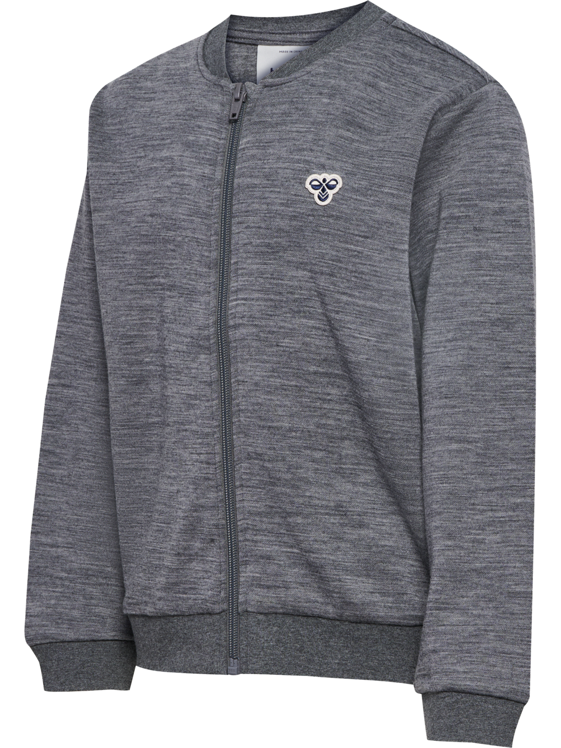 hmlJR WOOL ZIP JACKET BEE, DARK GREY MELANGE, packshot