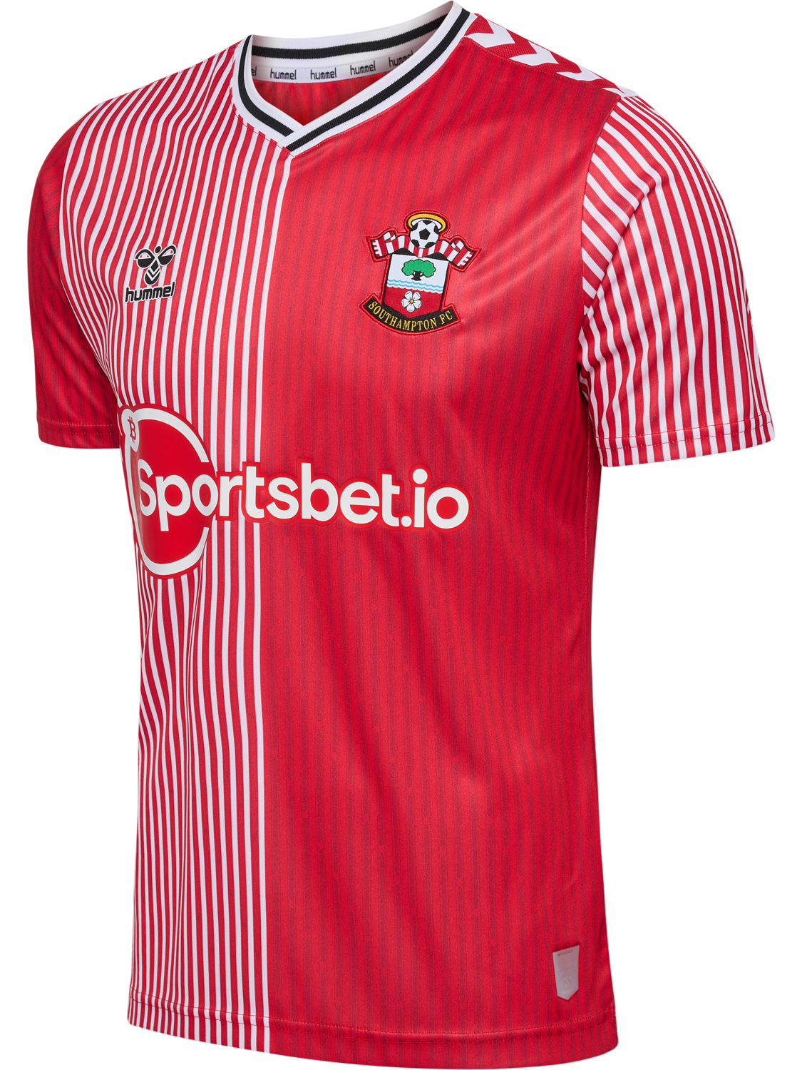 SOU 23/24 HOME JERSEY S/S KIDS, RED/WHITE, packshot