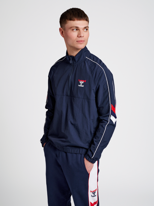 hmlIC BELVILLE WOV. HALF ZIP JACKET, PEACOAT, model