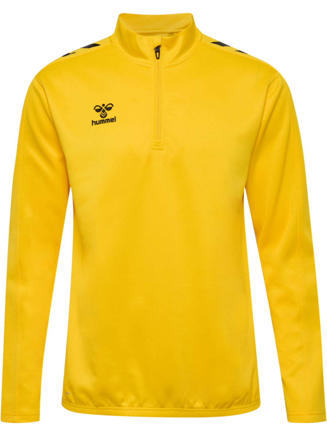 hmlCORE XK HALF ZIP POLY SWEAT, SPORTS YELLOW, packshot