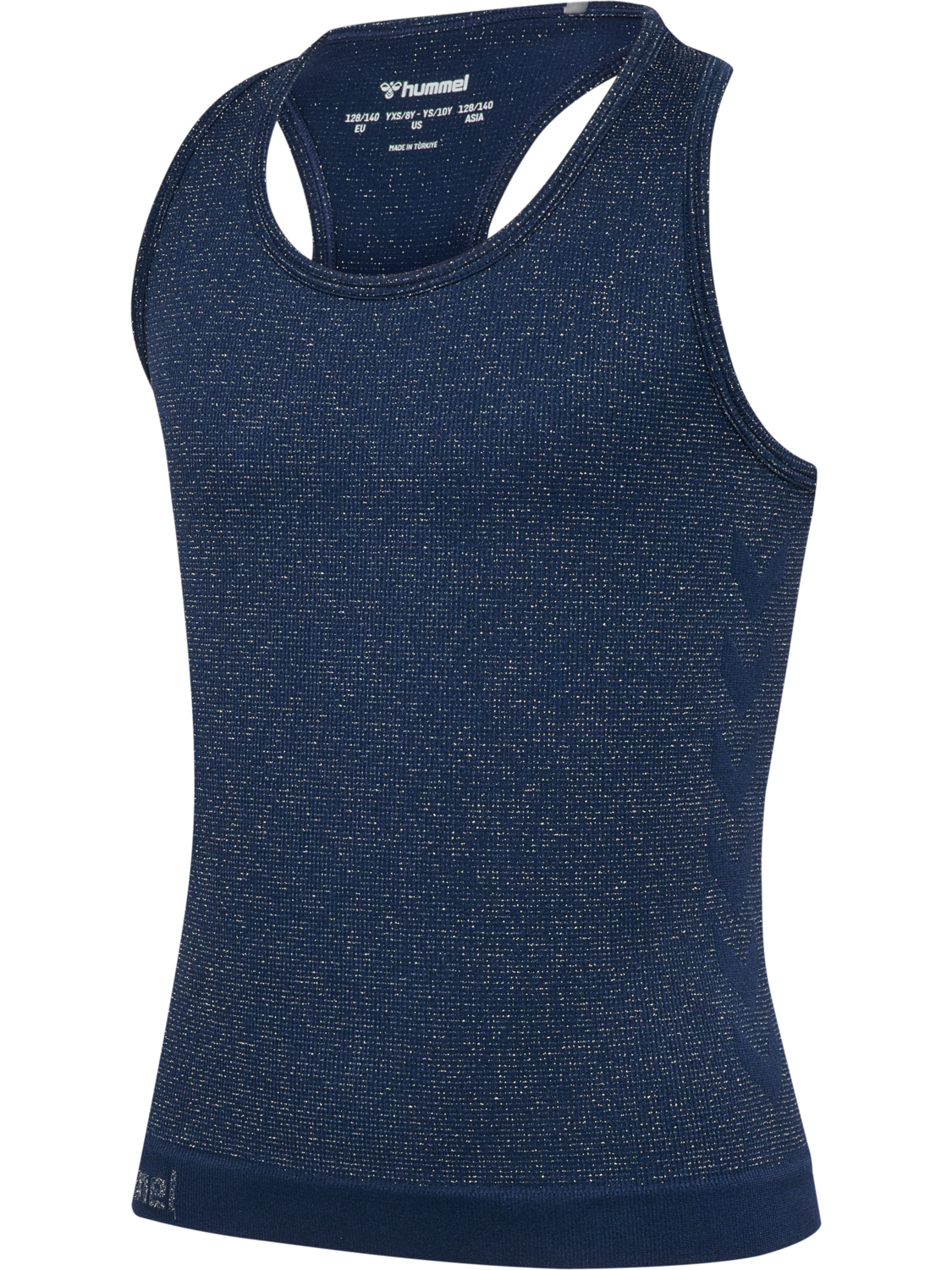 hmlJR SEAMLESS  GLITTER  TANK TOP, DRESS BLUES, packshot