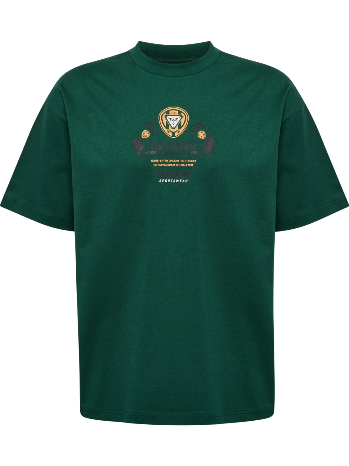 hmlLOOSE T-SHIRT S/S SCARF, DARK GREEN, packshot