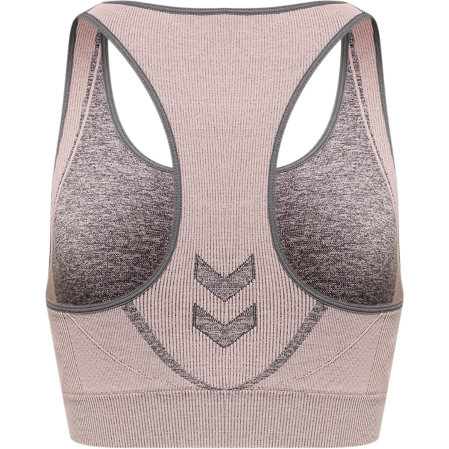 hmlKARINA SEAMLESS SPORTS TOP, QUIET SHADE/WOODROSE MELANGE, packshot