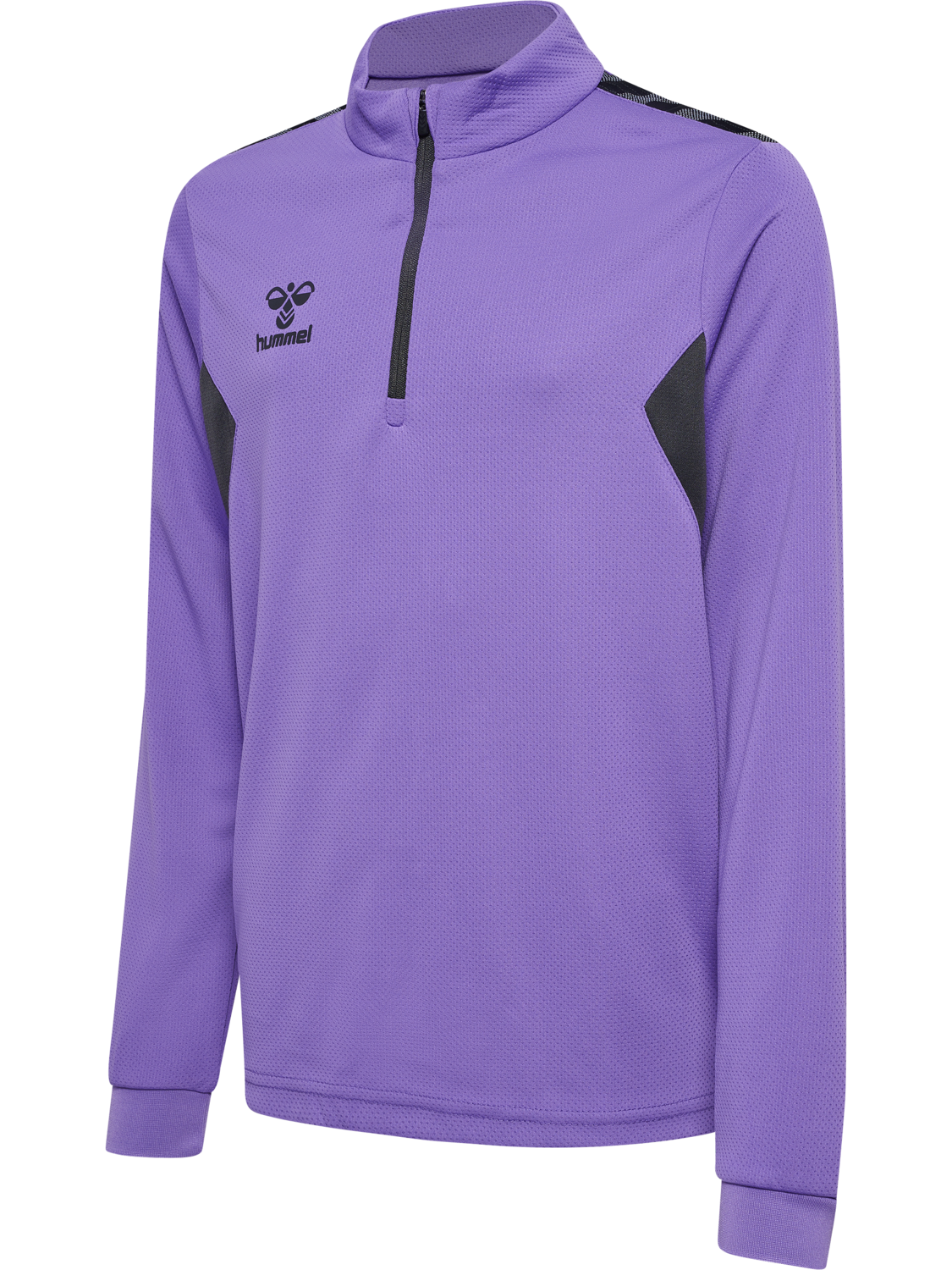 hmlAUTHENTIC HALF ZIP SWEAT KIDS, DAHLIA PURPLE/ASPHALT, packshot