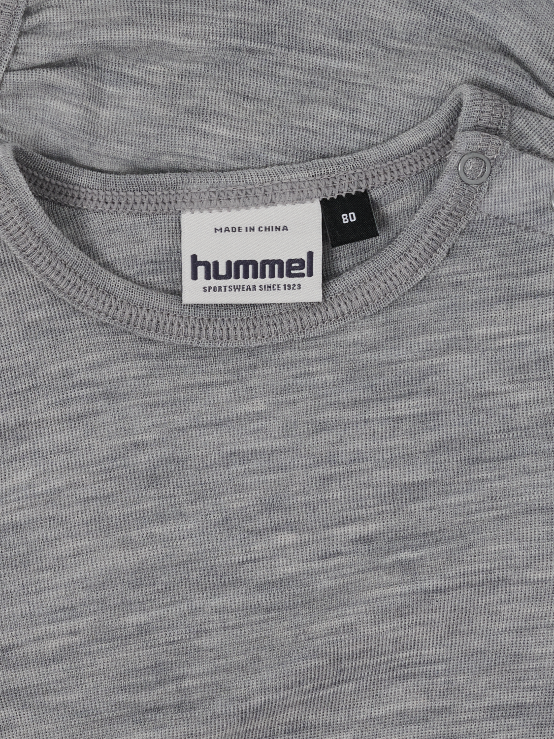 hmlMINI WOOL RIB BODY L/S, GREY MELANGE, packshot