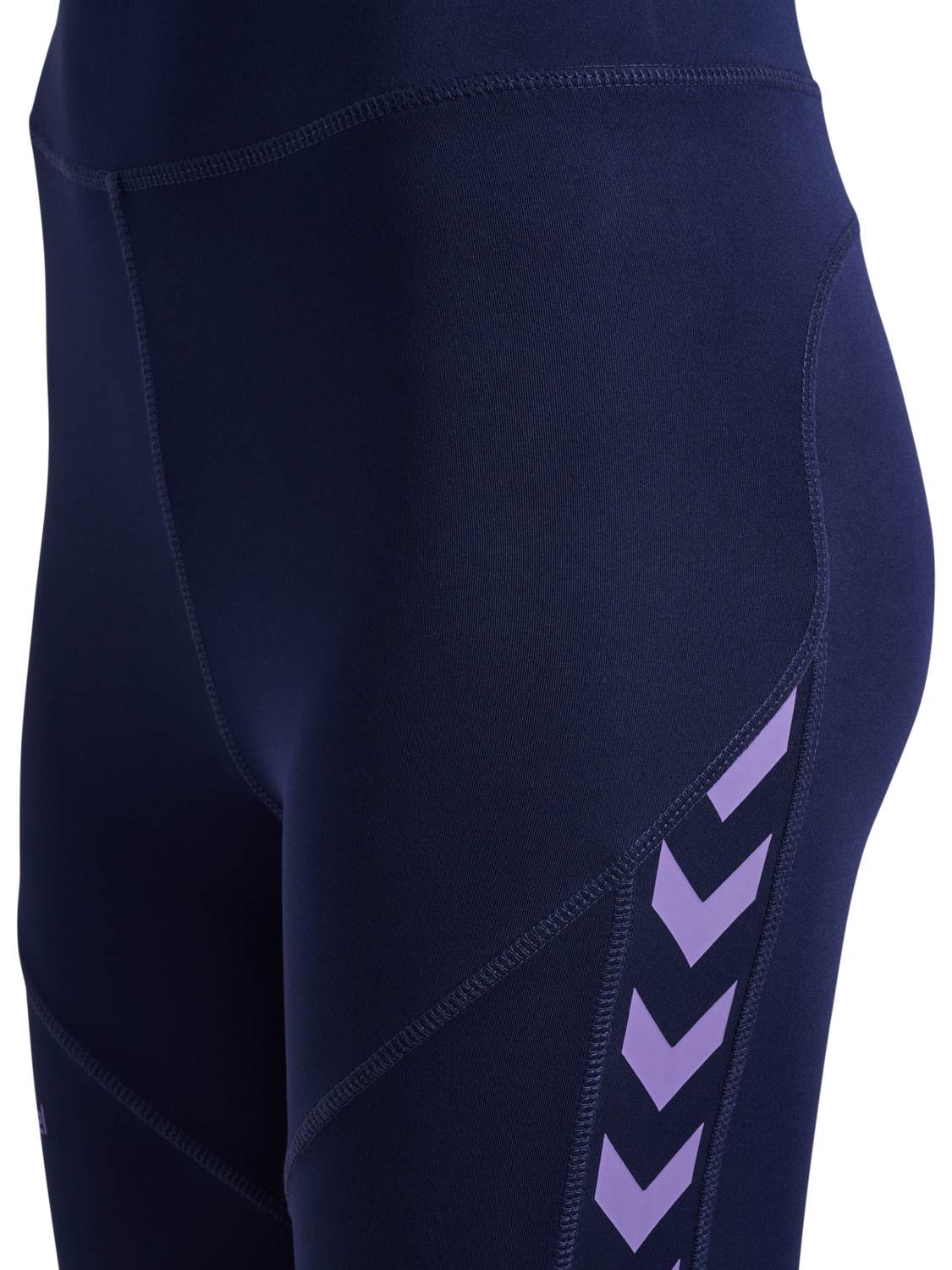 hmlSTALTIC HW POLY TIGHTS WOMAN, MARINE/PAISLEY PURPLE, packshot