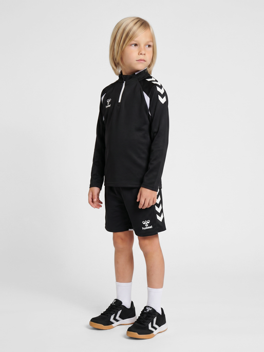 hmlCORE 2.0 HALF ZIP KIDS, BLACK/WHITE, model