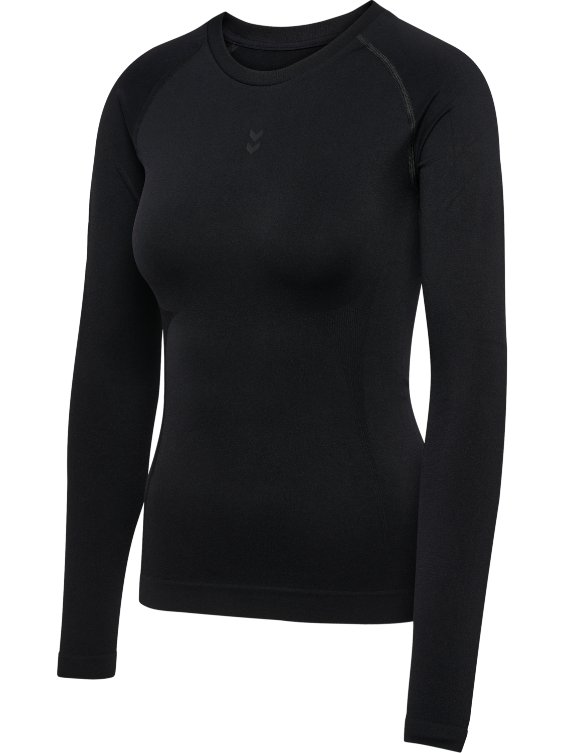 hmlFLOW T-SHIRT L/S, BLACK, packshot