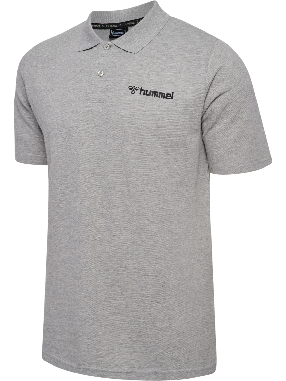 hmlMOVER COTTON POLO, GREY MELANGE, packshot