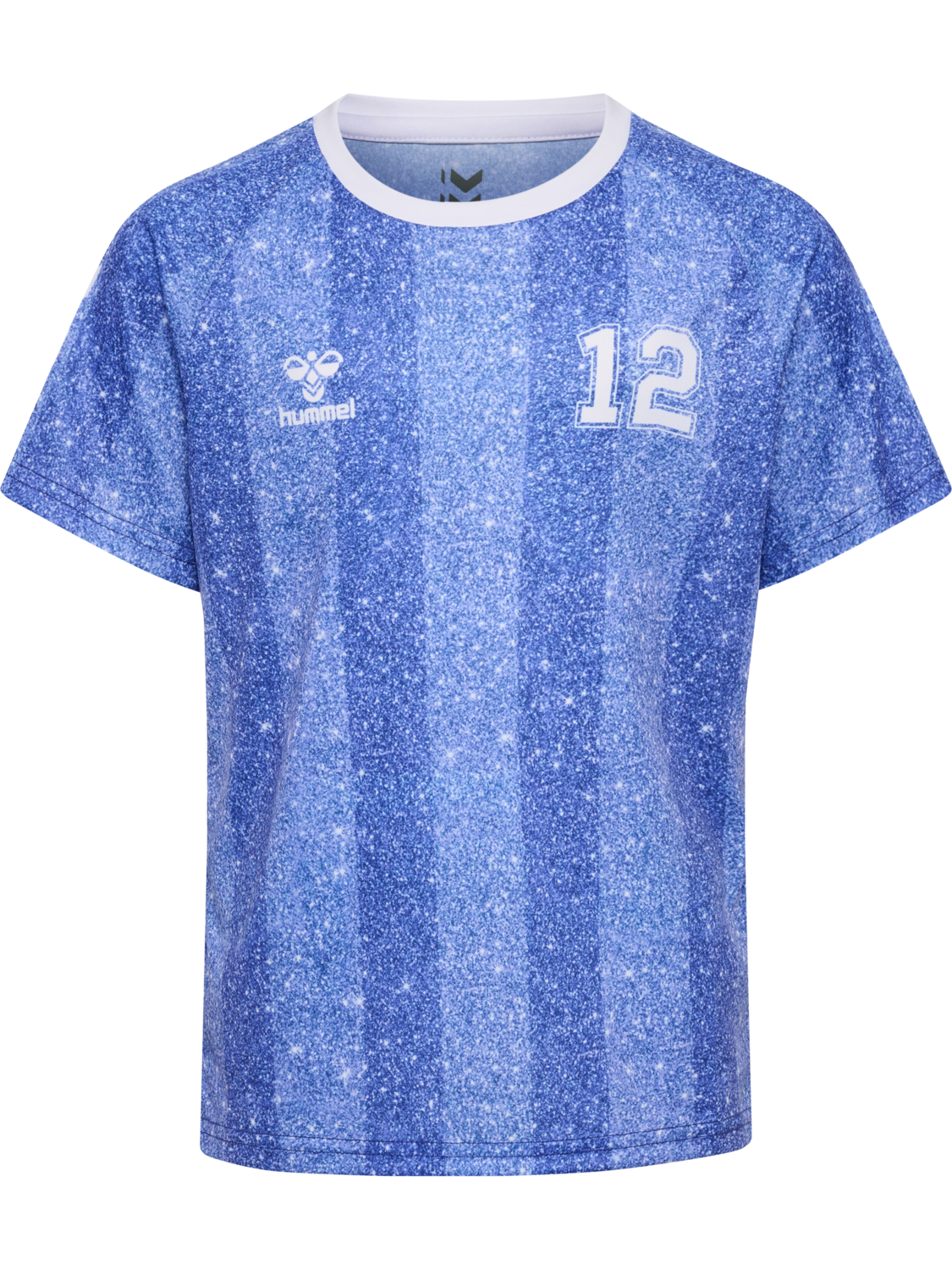 hmlSHIMMER T-SHIRT S/S, DAZZLING BLUE/BRIGHT WHITE, packshot