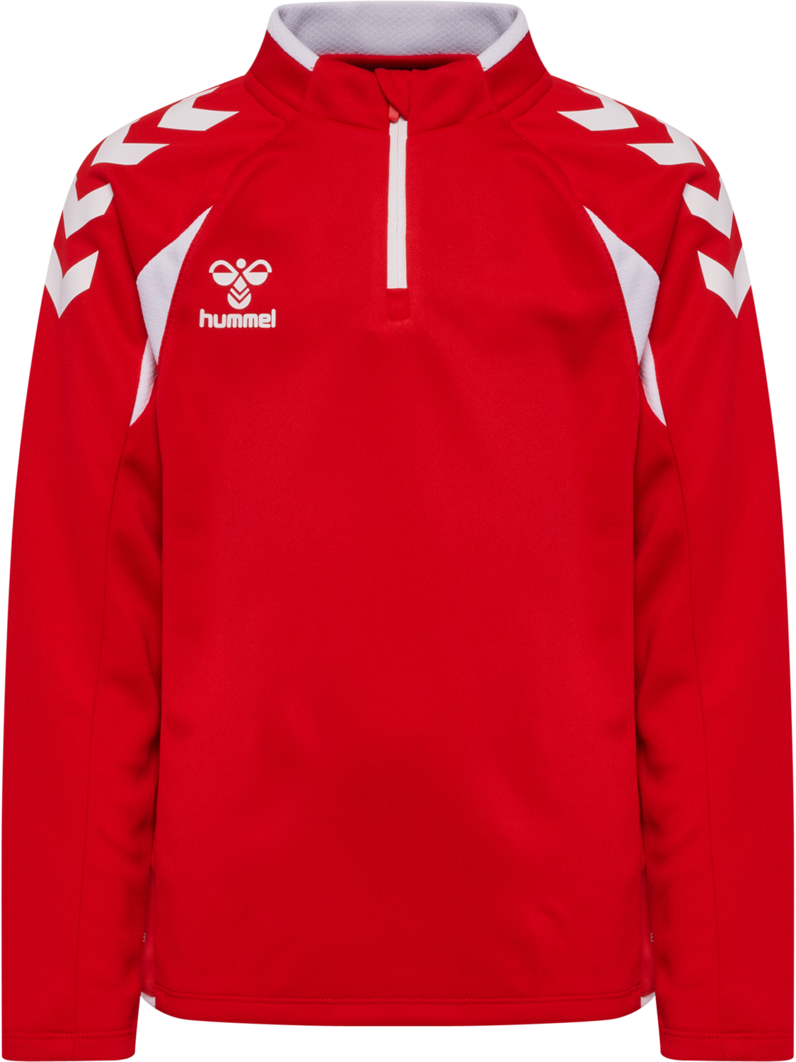 hmlCORE 2.0 HALF ZIP KIDS, TRUE RED/WHITE, packshot