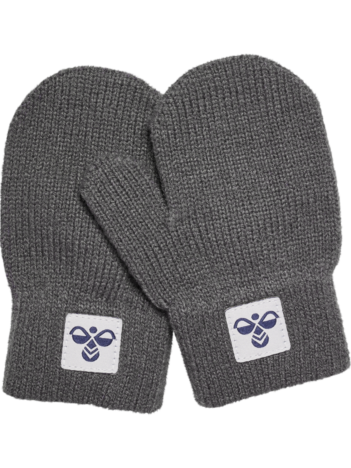 hmlMINI KNIT MITTENS 2-PACK, DARK GULL GRAY, packshot