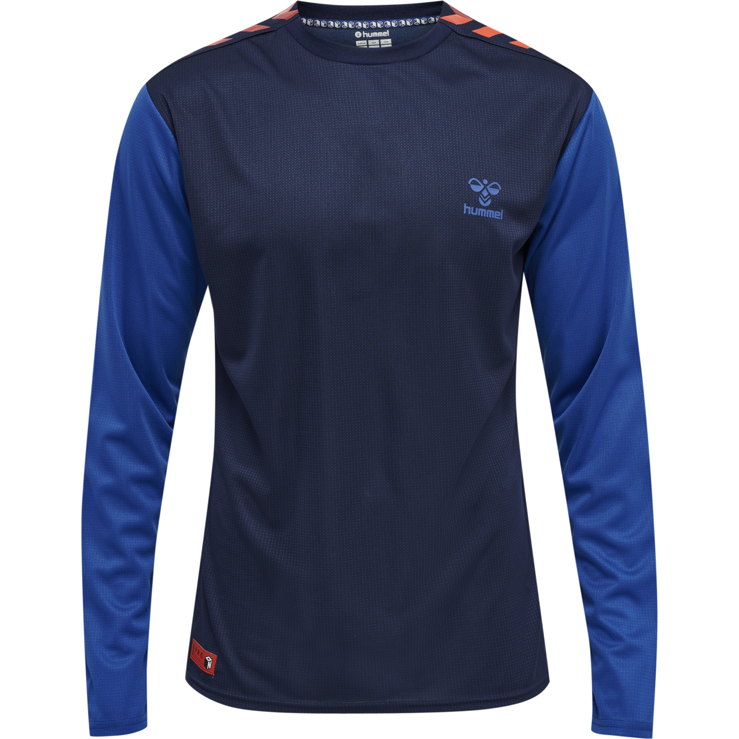 hmlPRO GRID GAME JERSEY L/S, MARITIME BLUE/SURF THE WEB, packshot