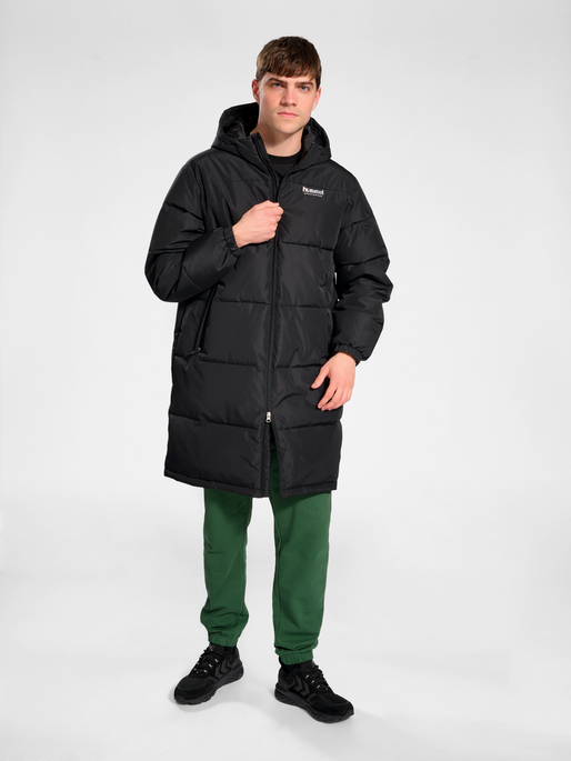 hmlLGC ROBERT LONG PUFF COAT, BLACK, model
