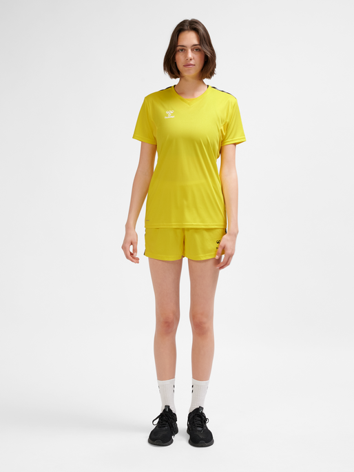 hmlAUTHENTIC PL JERSEY S/S WOMAN, BLAZING YELLOW, model