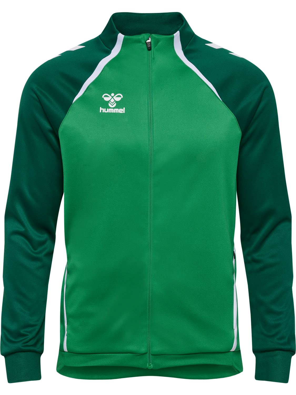 hmlLEAD 2.0 TRACK ZIP JACKET, JELLY BEAN/EVERGREEN, packshot