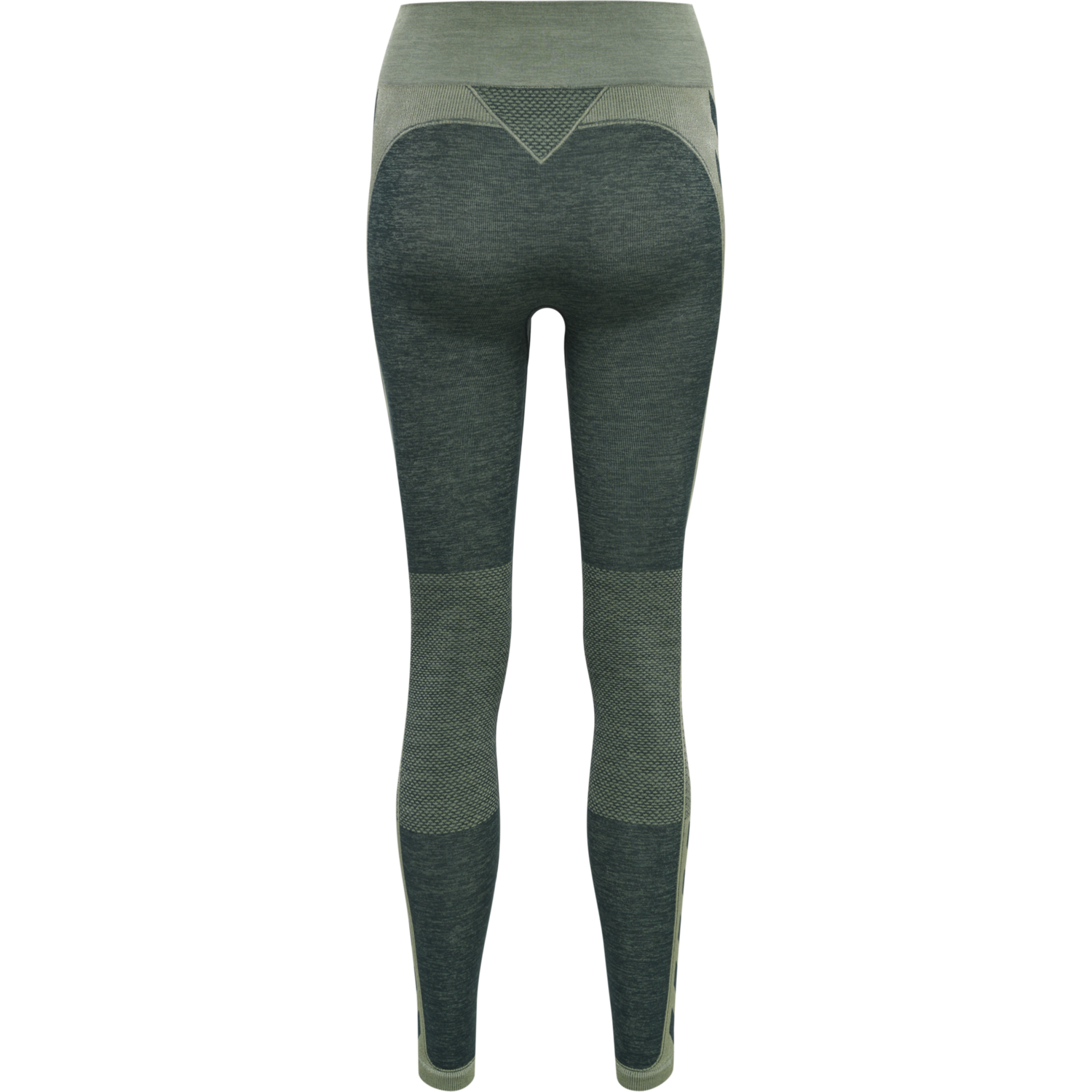 hmlCLEA SEAMLESS MID WAIST TIGHTS, DARKEST SPRUCE/BASIL MELANGE, packshot