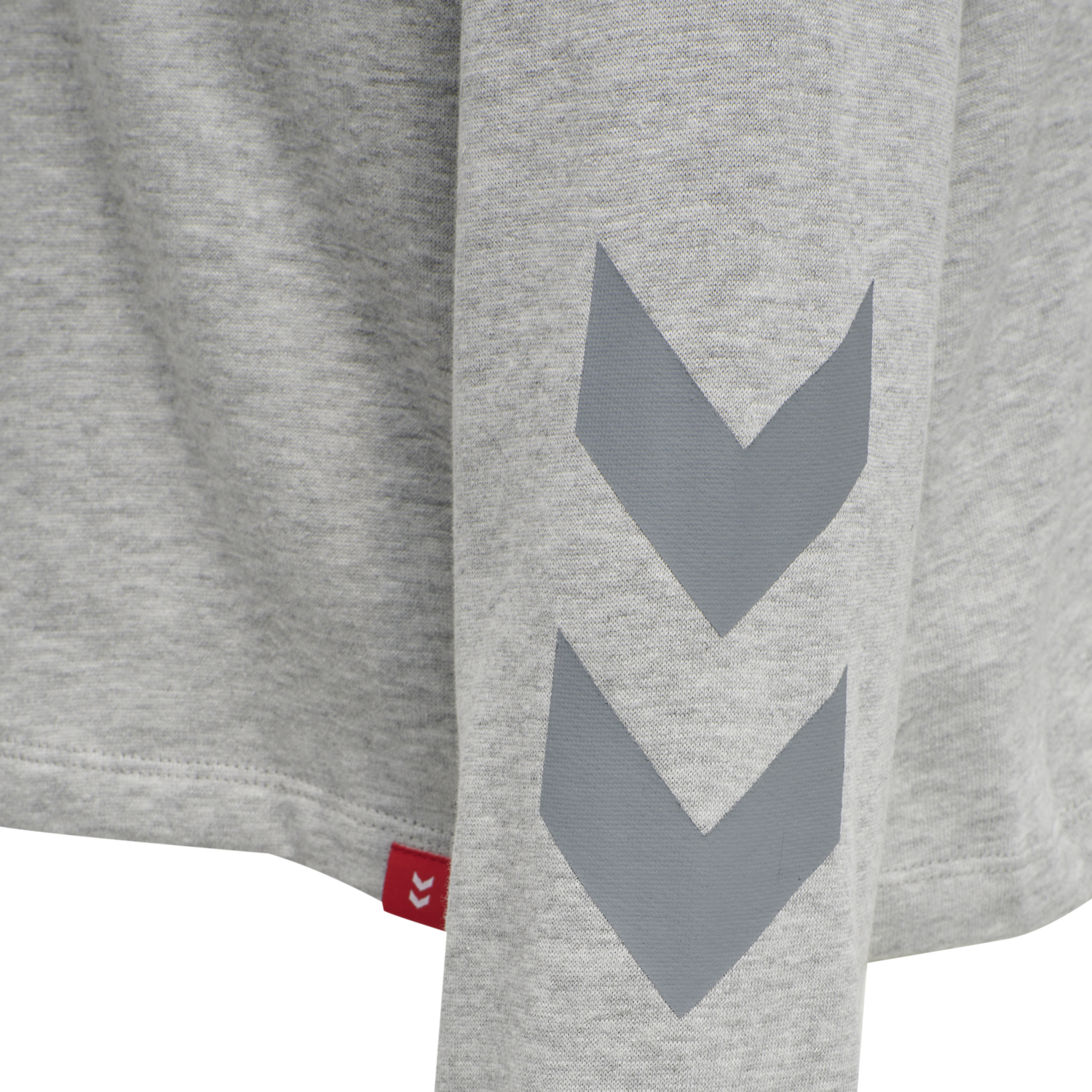 hmlLEGACY WOMAN CROPPED HOODIE, GREY MELANGE, packshot