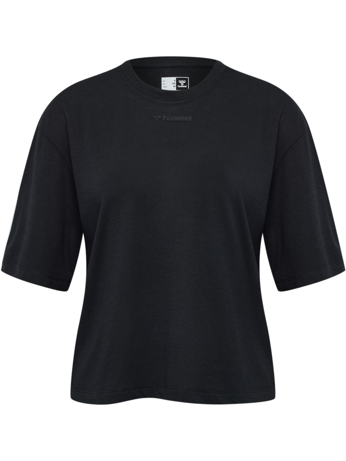 hmlMT VANJA BOXY SHORT T-SHIRT, BLACK, packshot