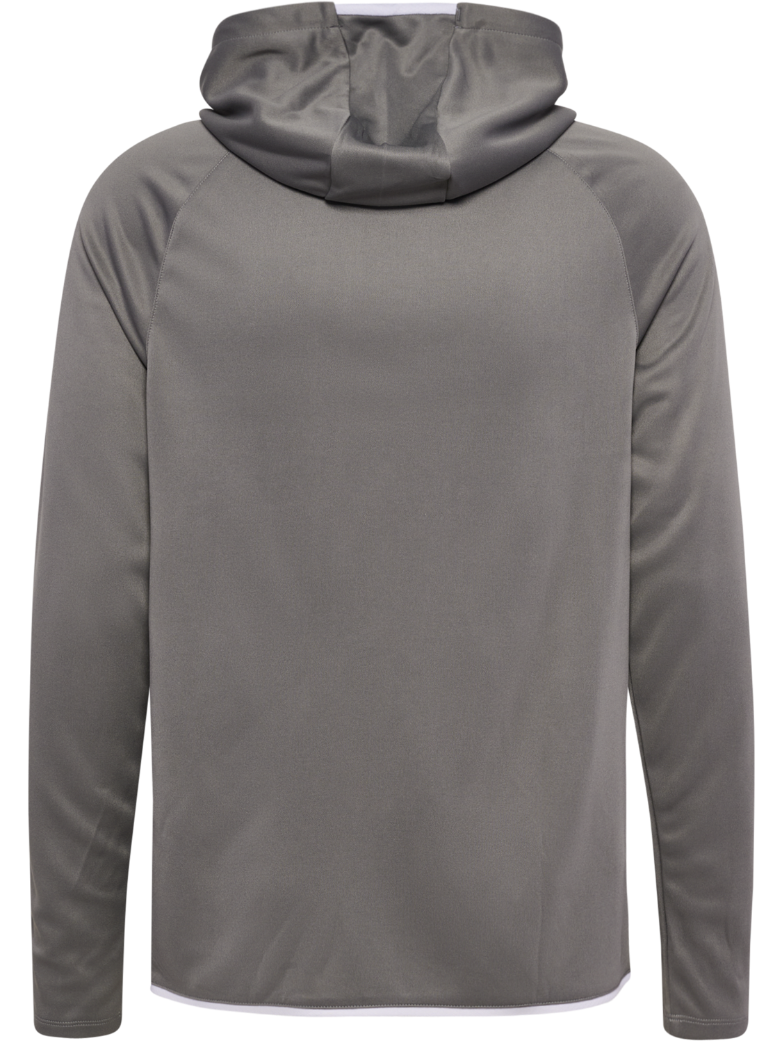 hmlCORE 2.0 ZIP HOODIE, STEEL GRAY/WHITE, packshot